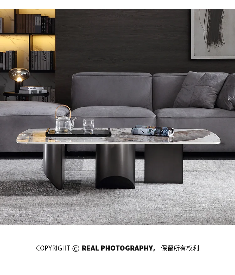 Nordic Luxury Stone Modern Light Luxury Coffee Table Small Apartment Rock Slab Square Tea Table Italian Minimalist Style Designe Aliexpress Furniture