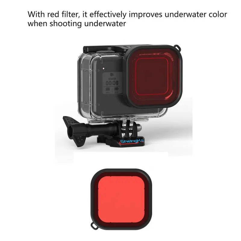 

Super Filters For Gopro Hero 8 Waterproof Case HERO8 Diving Filter Gopro8 Waterproof Depth Filter Camera Accessories Brand