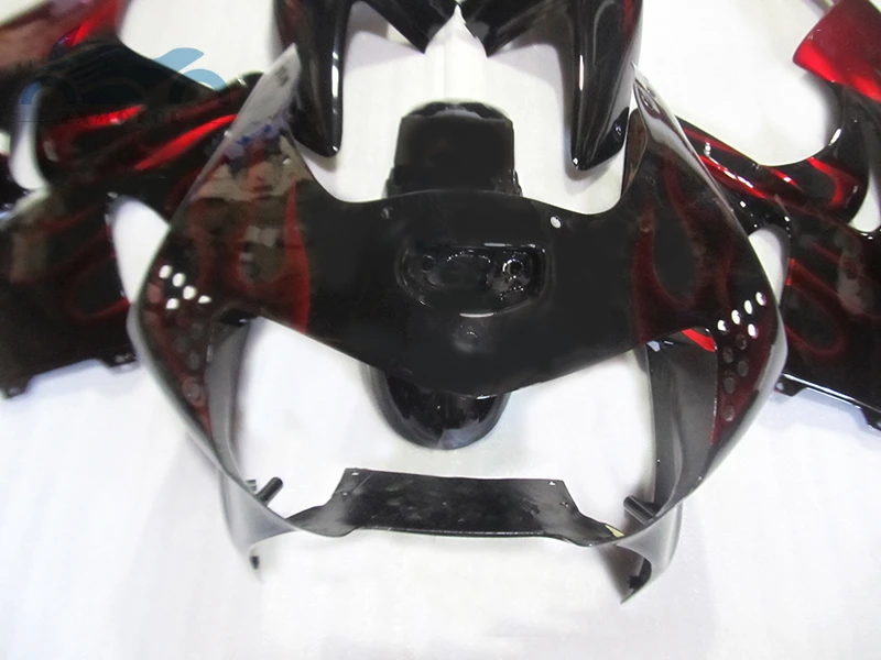 Горячая Распродажа обтекателей для Honda CBR900RR919 1998 1999 CBR 900RR919 98 99 Черное и красное пламя рынок запчастей АБС обтекатель наборы JK16