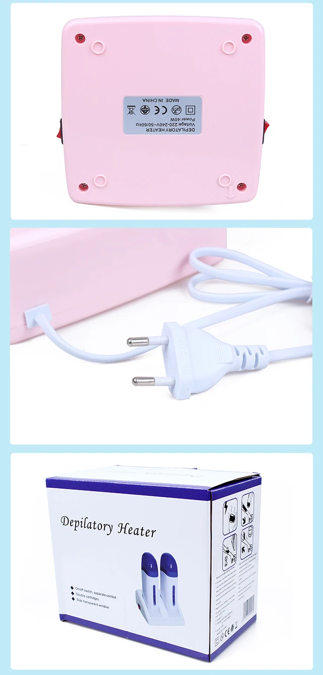 Professional CE Certificate Double Depilatory Wax Heater Roll On Two Seat Roll-On Wax Depilatory Heater