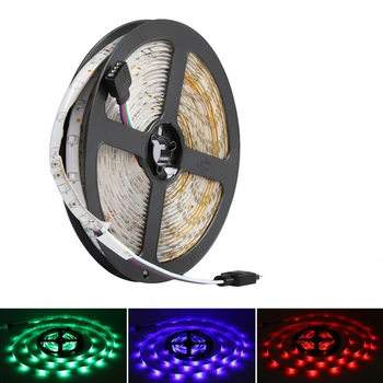 

300Leds 3528 Smd Rgb Led Light Strip + 44 Key Ir Remote Controller Non-Waterproof Dc12V 60Leds Flexible Lighting Ribbon Tape