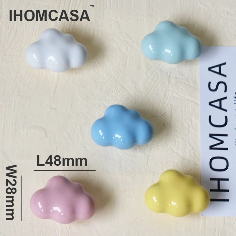 IHOMCASA мебель для детской комнаты керамические ручки шкафа облака Луна Звезды в