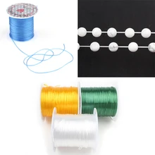 1 рулон многоцветный 0,8 мм сильный эластичный бисер шнур нить для поделки из бисера браслет ожерелье 10 м