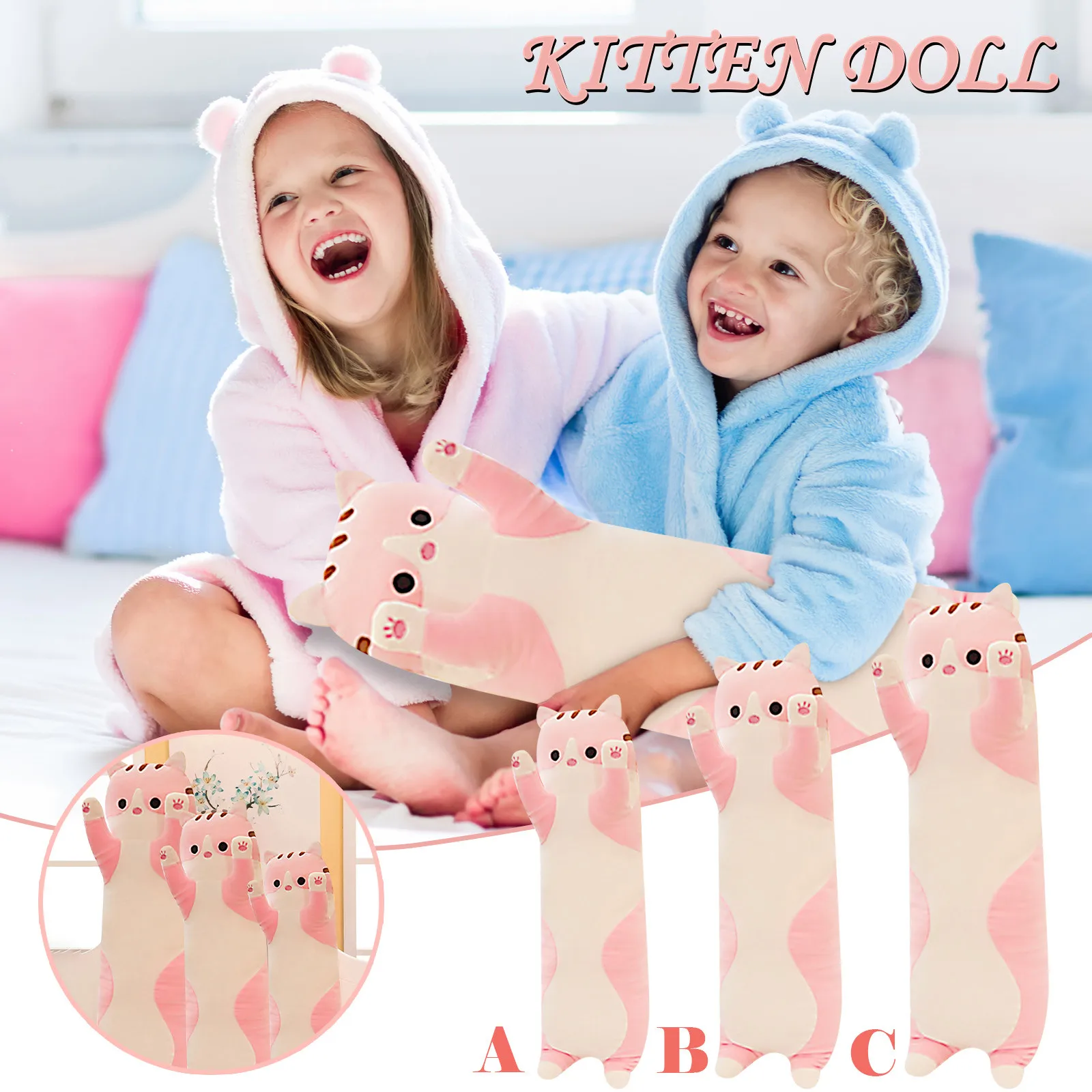 Мишка Тедди кавайная кукла аниме мягкая игрушка обнимающая Милая кошка плюшевые