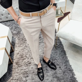 

Pantalon Costume Fashion Office Dress Pant Men Pantaloni Tuta Men Business Slim Fit Formal Pant Men Suit Trousers Pantalon Khaki