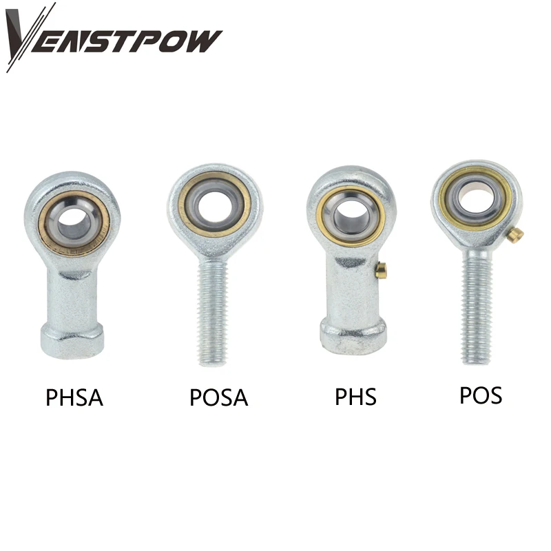 1pc PHSA SI T/K inner hole 5mm to 14mm SA T/K POSA Right Hand Ball Joint Metric Threaded Rod End Bearing For rod linear shaft