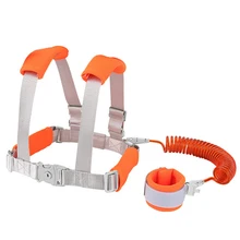 Поводок для малышей, регулируемый браслет с защитой от потери, 2 в 1, нескользящий, безопасный, для прогулок, плечевой ремень, Тяговая веревка, прочный для детей