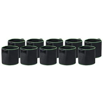 

10-Pack 1 Gallon Grow Bags Heavy Duty Container Thickened Non Woven Fabric Plant Pots with Handles