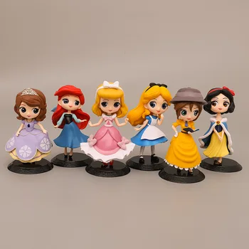 

16cm princesses figure Toys Dolls Snow White Sophia Alice Cinderella Belle Mermaid PVC Figures toys