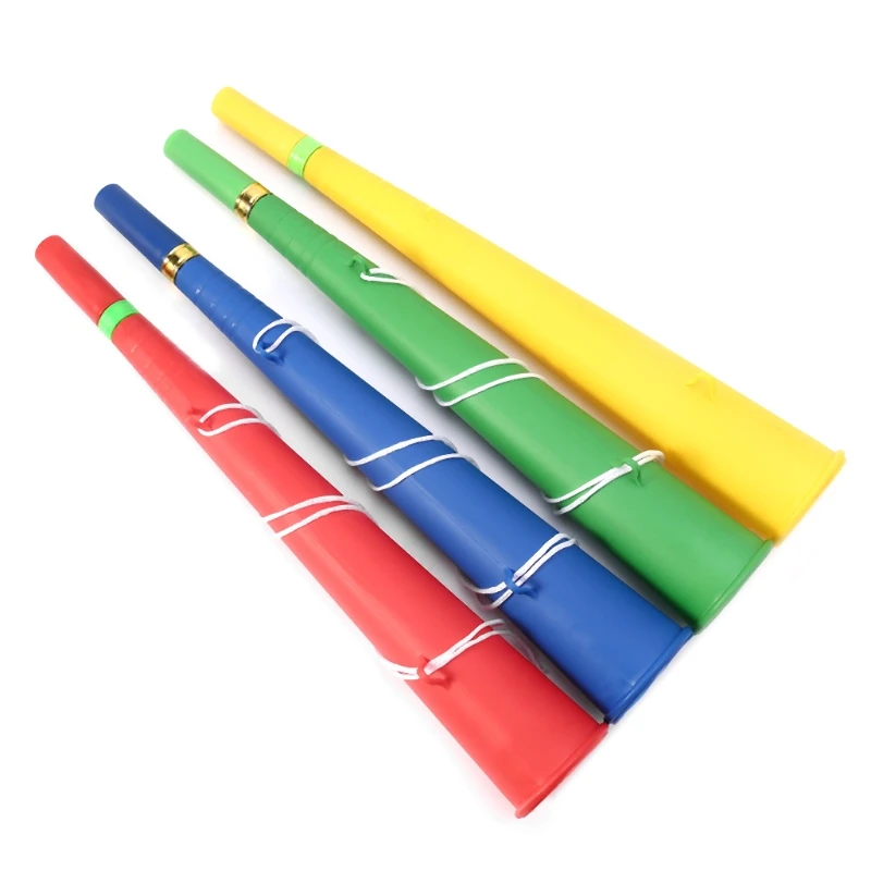 Футбольные игры веер Cheer бумажная дуделка Vuvuzela Детские трубы игрушечные музыкальные инструменты L9BD