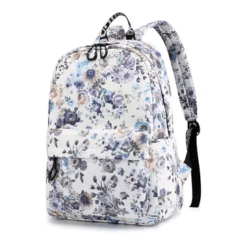 

Women backpack waterproof Printing flowers College Students Back Pack Female Preppy 14-15.6 Inch Laptop Bag Bookbag for Girls