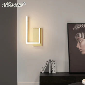 

Nordic Luxury LED Wall Lights Coffee/Gold For Bedside Storage Room Kitchen Studyroom Indoor Home Decorative Sconce For AC90-260V