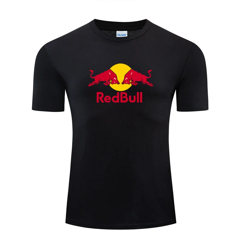 

100% cotton T-shirt high quality fashion casual RED and BULL print t shirt men Harajuku brand clothing funny tshirts