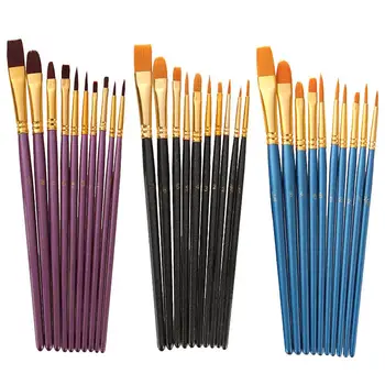 

10Pcs Watercolor Paint Brushes Gouache Watercolor Painting Brushes Soft Nylon Hair Long Handle Painting Brush Set Art Supplies