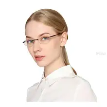 M2019 женские очки для чтения без оправы овальной формы блокирующие голубые легкие очки для чтения с диоптриями очки с коробкой FML