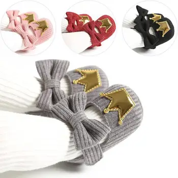 

Baby First Walkers New Toddler Girl Crib Shoes Newborn Baby Bowknot Soft Sole Prewalker Sneakers Bowknot Shoes