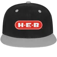 Унисекс, H-E-B, логотип, крутые, регулируемые, ниспадающие, бейсболки с плоским козырьком, мужские, женские, с ремешком сзади, уникальные шапки