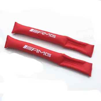 

2PCS RED Car styling Seat Gap Stopper Leak Proof Stop Pad Filler Spacer Soft Mat For Mercedes Benz AMG CLK CLA GLK s200 s300