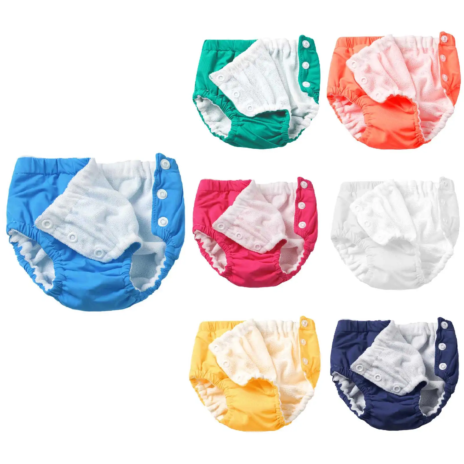 Baby Boys Girls Swim Nappy Diaper Cover Diaper Waterproof Washable Reusable Panties Nappies Swimming Pool Trunks For Boy Girls
