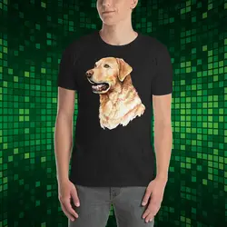 Oguz Simsek-золотистый Лабрадор-ретривер собака с коротким рукавом унисекс футболка-рубашка хлопок мода плюс размер футболка