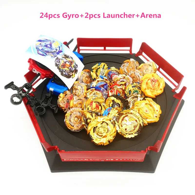 Arena24pcs-2G Золотая серия все модели пусковых установок Beyblade Burst игрушки GT Arena коробка Bayblade Металл God Fafnir волчок Bey Blade лезвия игрушки - Цвет: Arena24pcs-2G