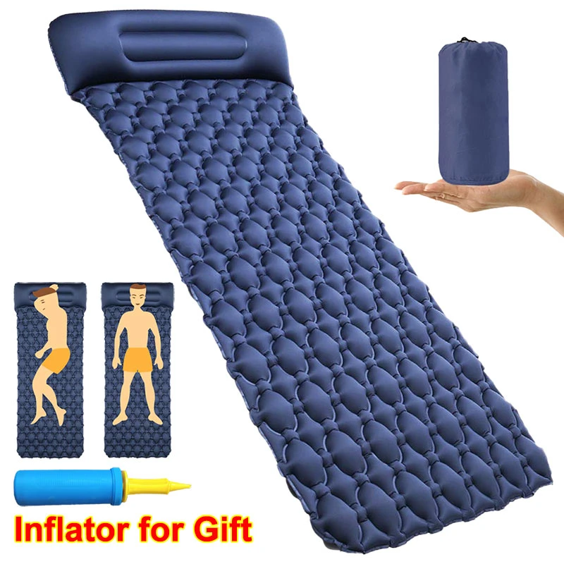 Ultralight Sleeping Pad Inflatable Lightweight Sleep Mat Air Bed Soft Picnic