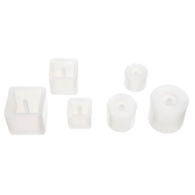 6 шт./лот глиняные формы для изготовления керамических инструментов керамические формы прозрачные белые ремесленные формы круглые квадратные силиконовые формы