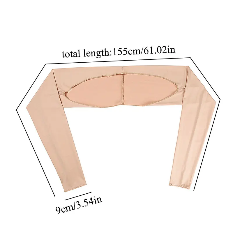 long fake sleeves Scar Cover Gloves Fake Sleeve Foldable Siamese Sun Protection Elbow Cuff Arm Cover Driving Arm Warmers Sleeves