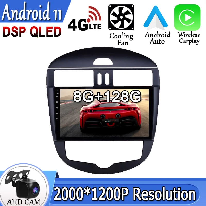 10 1 дюймовый Android 11 для Nissan Tiida Auto 2011-2014 Автомобильный видео стерео Мультимедийный