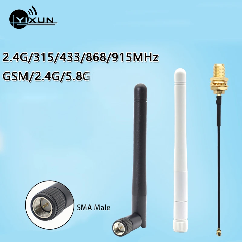 цена 2.4GHz 5.8GHz 433MHz 315MHz 868MHz 915MHz GSM Glue Stick Antenna with IPEX IPX U.FL to SMA Female Pigtail RF Extension Cable