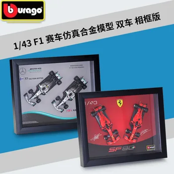 

BBURAGO 1:43 F1 Formula Car 2019 SF90 W10 Simulation Alloy Model Double Car Set Photo Frame Office Decoration Limited Edition
