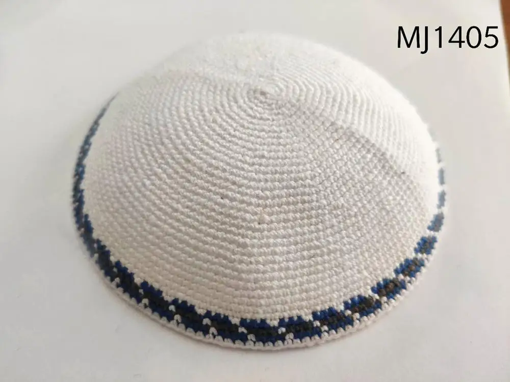 

Handmade Kippah knitted hat Jewish articles