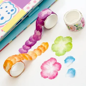 

Flower Petals Decorative Masking Tape Fragrance Sakura Washi Tape Scrapbooking Diary Paper Stickers Creative Gift DIY