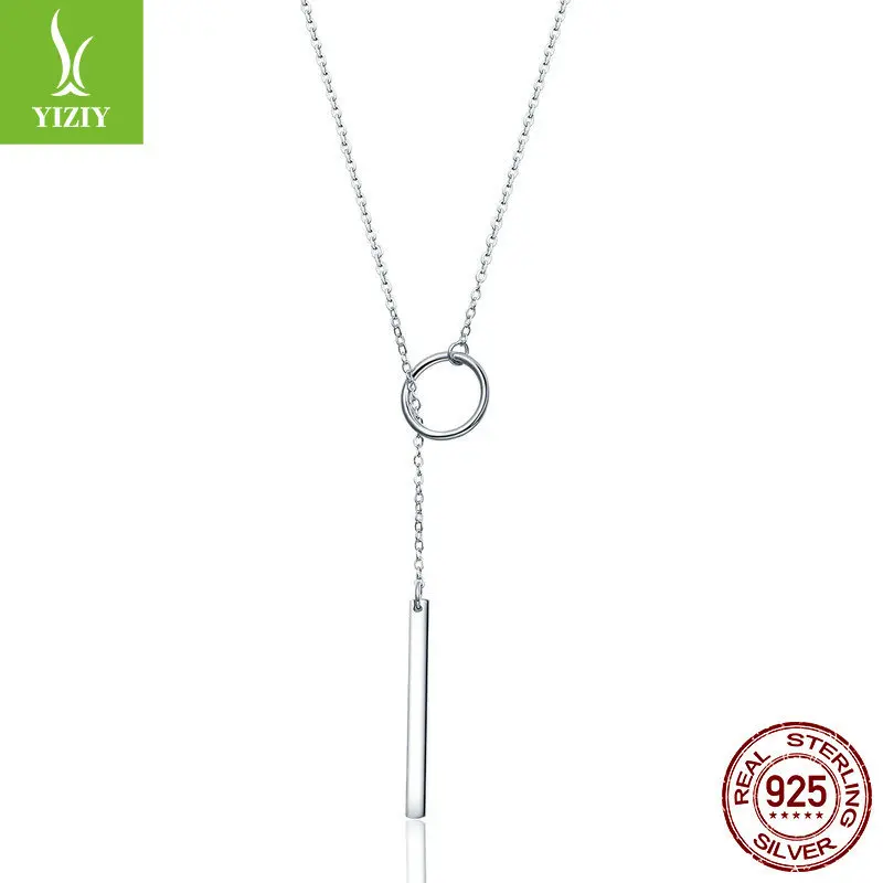 

Silver zi yun Origional New Style Korean-style Fashion Simple Silver Necklace Women's Simple White Gold Plated Couples Necklace