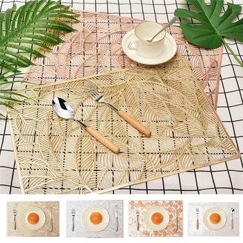 

PVC Placemat Foldable Pads Heat Insulation Color Non-Slip Restaurant Table Mat Flexibility Kitchen Placement Home Decor