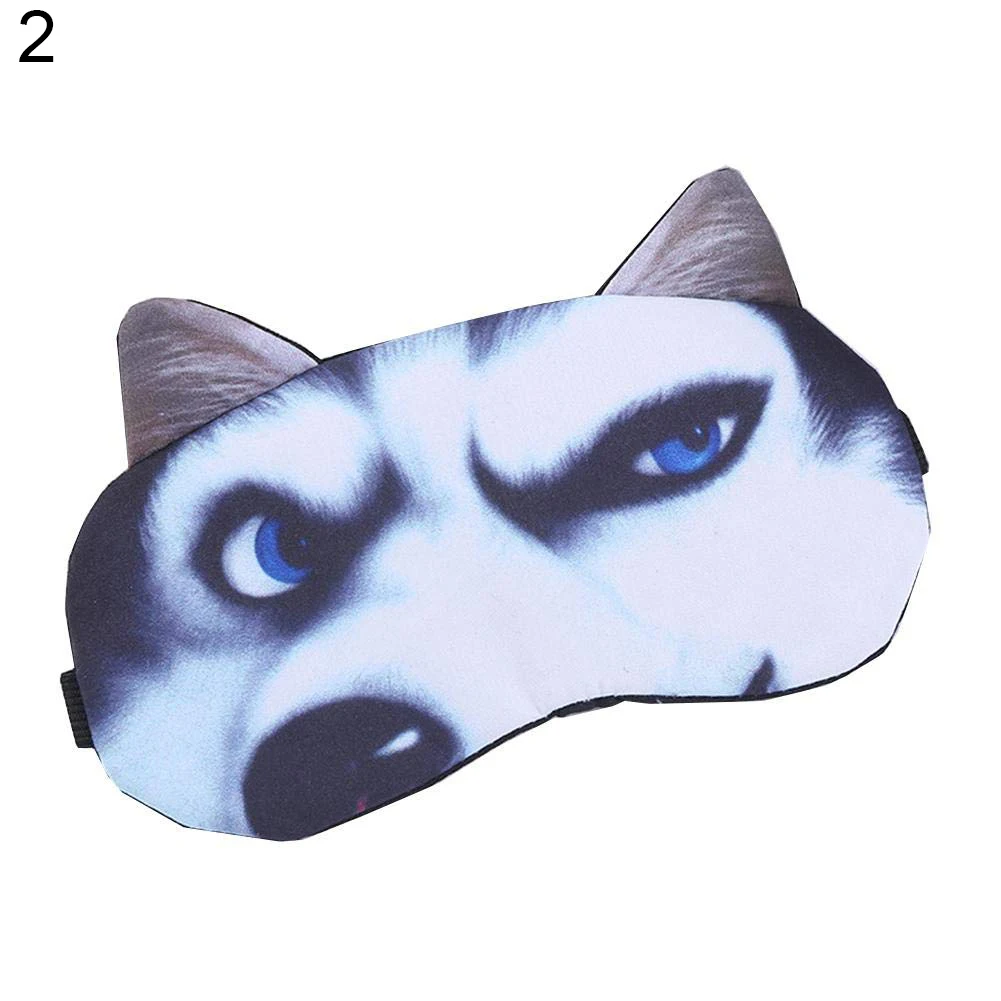 Joylife забавная мультяшная 3D Собака Кошка Животное с повязкой на глаза Путешествия Спящая охлаждающая маска для глаз патч тени для глаз Вечерние - Цвет: 2