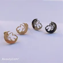 Серьги в виде медведя, серьги из нержавеющей стали, очень высокое качество, много цветов, можно выбрать вечерние, подарок для лучших девушек, трендовая модель