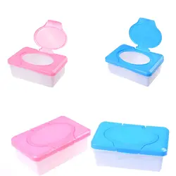 Синий розовый пластиковый сухой коробка для влажных салфеток чехол детские салфетки пресс всплывающая дизайнерская салфетка держатель