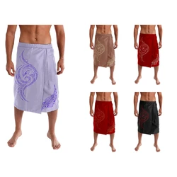 Full Pattern Custom Brand Design Chic Samoan Tribal Half Skirt Teal ie faitaga Casual Bonfire Party Costumes