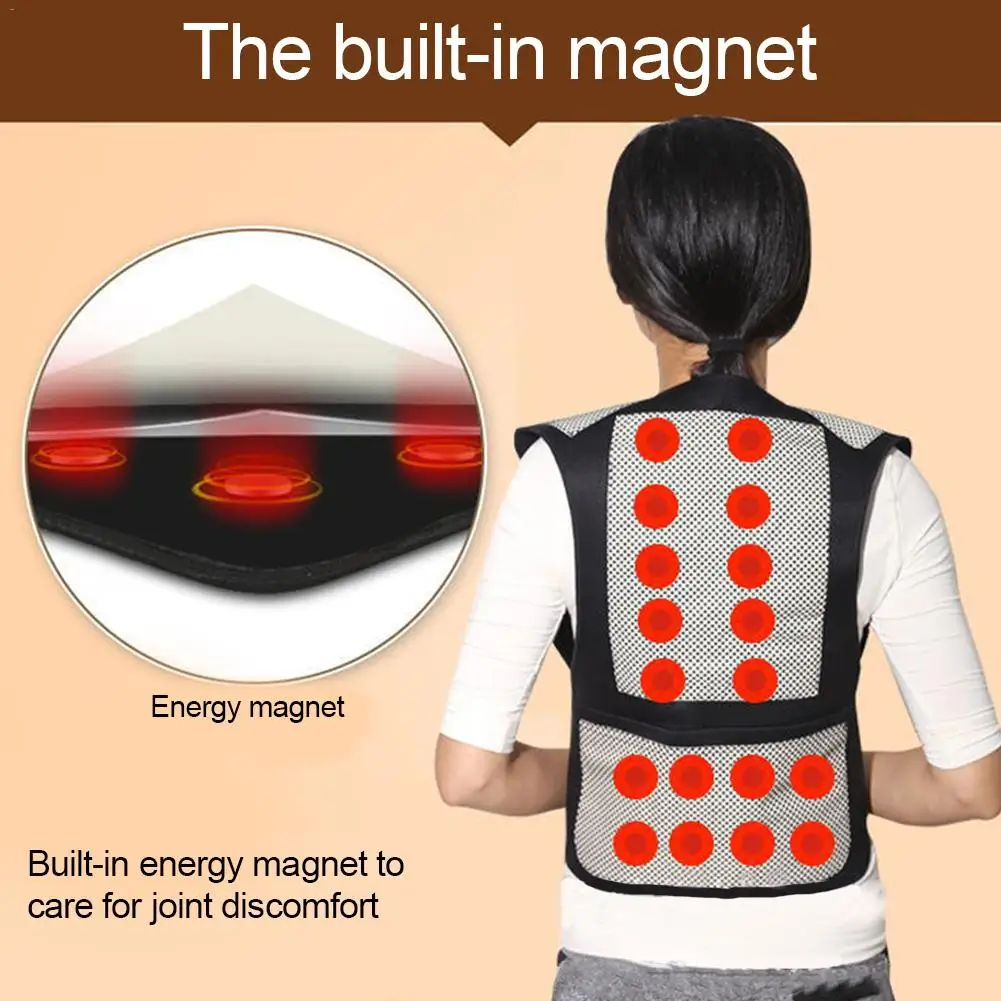 S m lcordation инфракрасный самонагревающийся магнитный терапевтический уход за здоровьем плечо рубашка спина теплый жилет Поясничный снять боли
