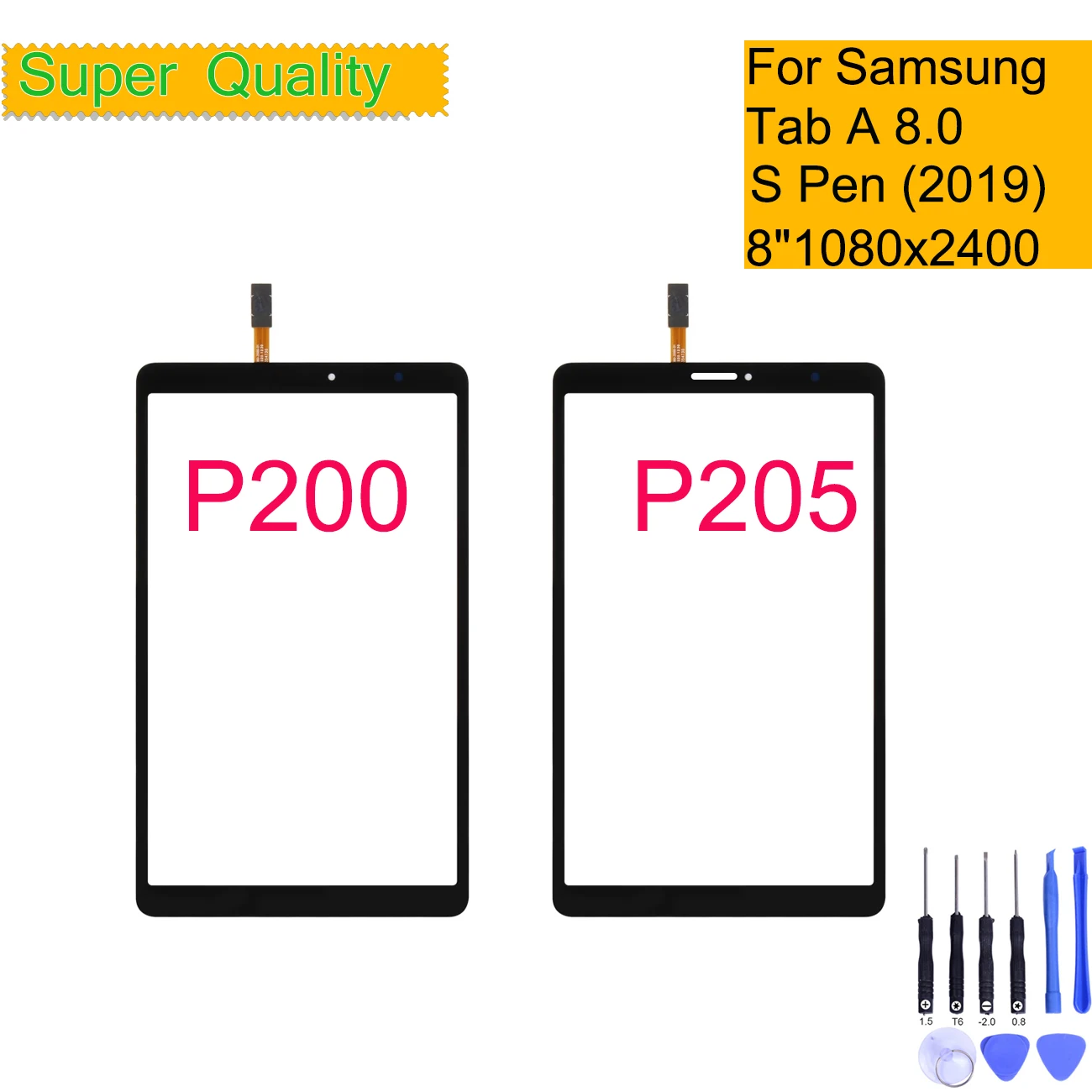 For Samsung Galaxy Tab A 8.0 &amp S Pen (2019) P200 P205 Touch Screen Digitizer Panel Sensor Tablet Front Outer LCD Glass | Компьютеры и