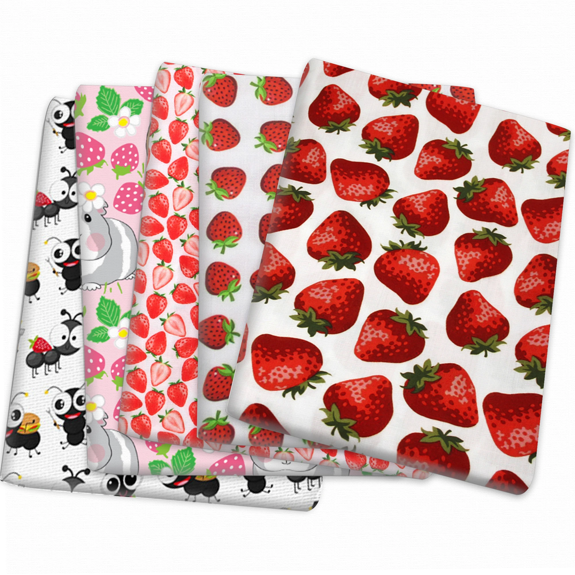 Un PC Fruit Animal Tissu De Coton Pre-Cut tissu de coton pour la couture Home textile