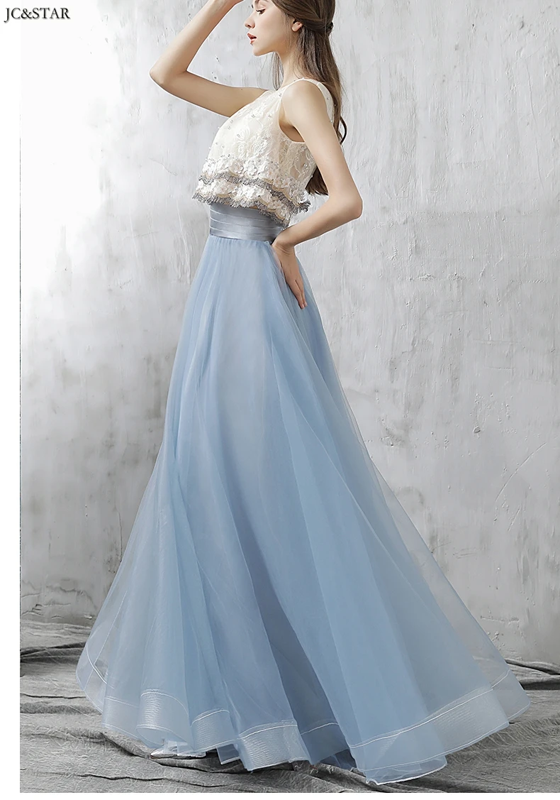 Vestido dama de honra, новинка, кружевное жемчужное платье в стиле бохо, 2 предмета, голубое, цвета слоновой кости, свадебное платье, robe demoiseur d'honneur