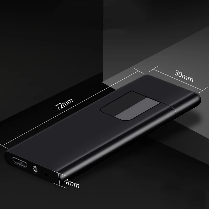 Зажигалки для сигарет ветрозащитный негорящий ультра-тонкий USB Перезаряжаемый сенсорный-senstive металлическая зажигалка вольфрамовый турбо для курения зажигалка usb