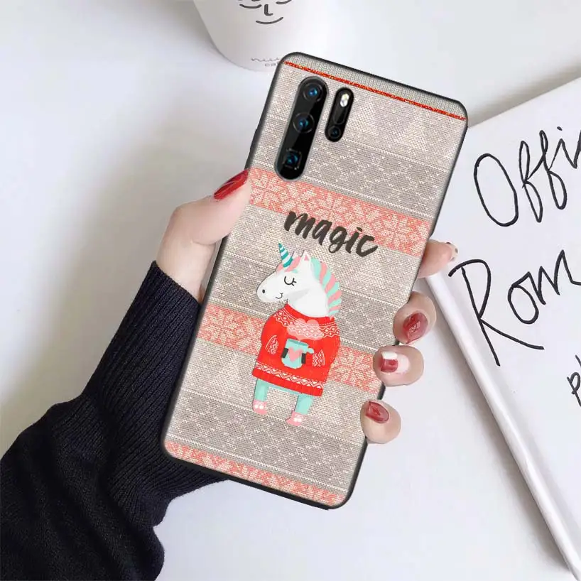 Рождественский черный чехол для huawei mate 30 20 10 P30 P20 P10 Pro Lite P Smart Z мягкий чехол для телефона