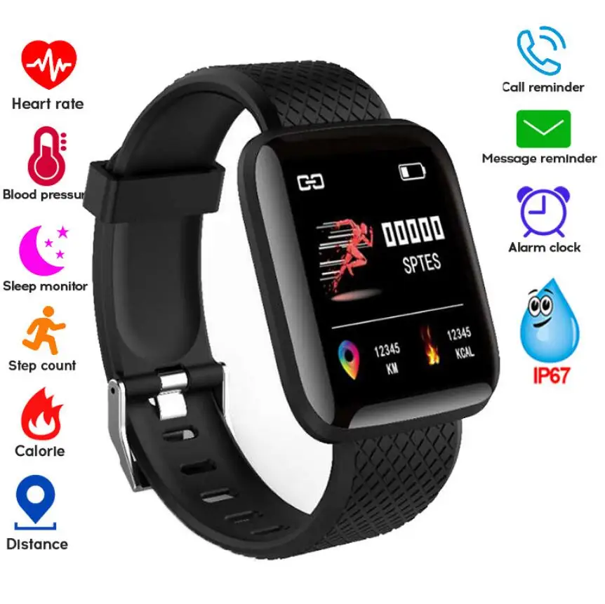 

2019 Smart Watch Men Blood Pressure Waterproof Smartwatch Women Heart Rate Monitor Fitness Tracker Watch Sport For Android IOS