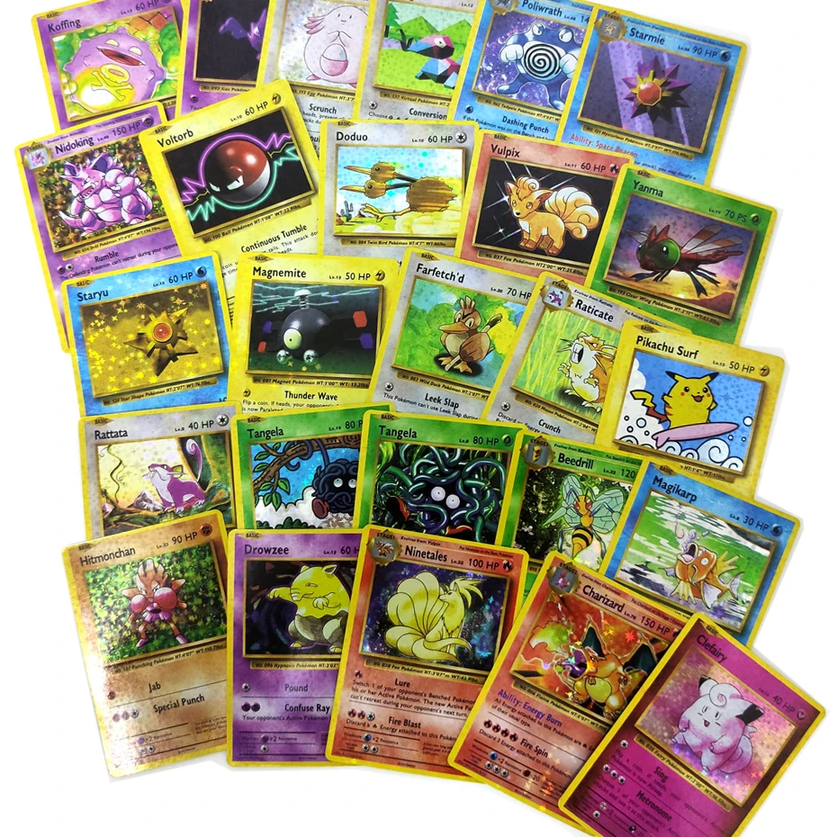 New 1996 Years Diy Pokemon Trainer Flash Cards Charizard Ninetales Mewtwo  Zapdos Game Collection Cards - Game Collection Cards - AliExpress