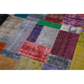 

200x200 Cm Multicolor Handmade Round Patchwork Rug-7x7 Ft