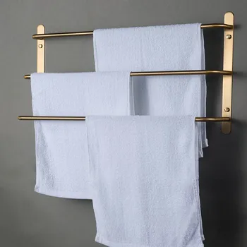 

Towel Holder Bathroom Storage Shelf Multilayer Stagger Bars Towel Organizer Practical Durable Towel Hanging Rack For Home Use