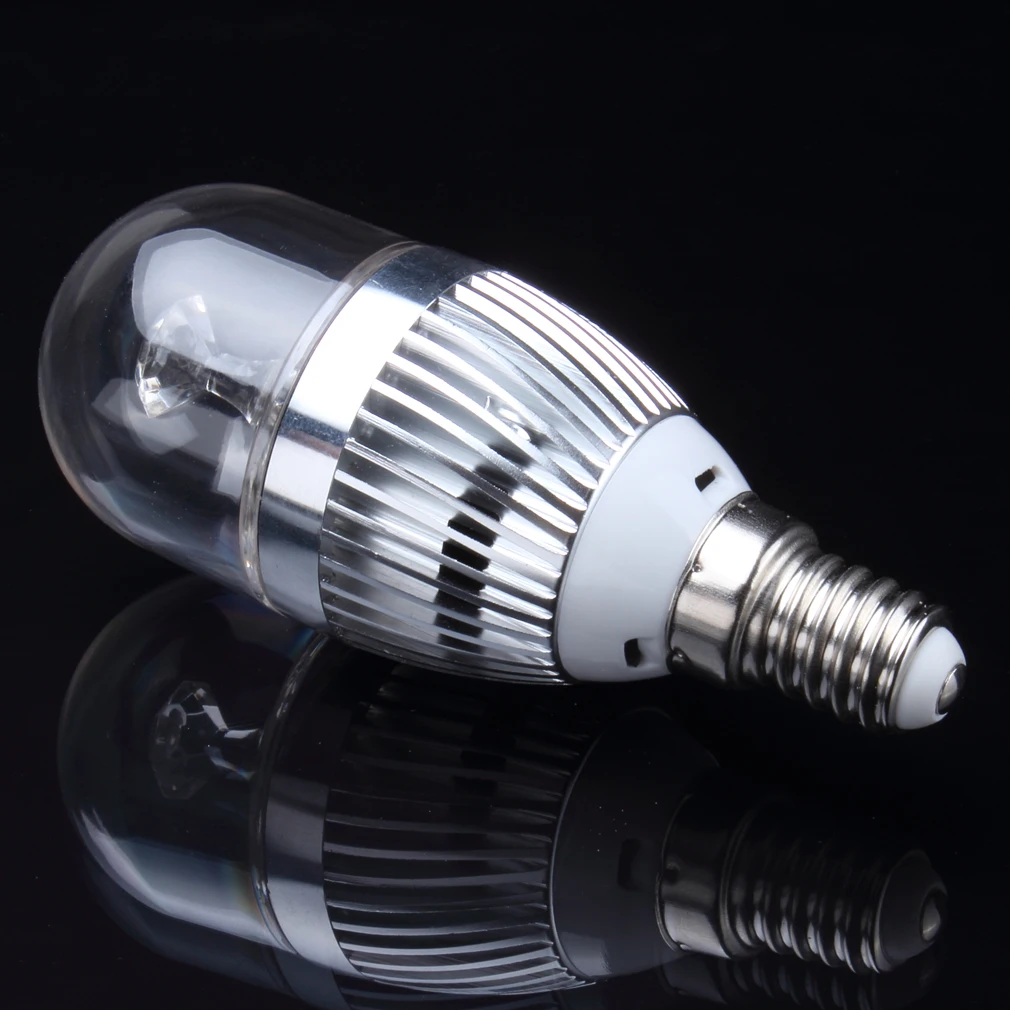 E14 9W 3LED теплый белый светильник, Кристальный светильник, источник серебра